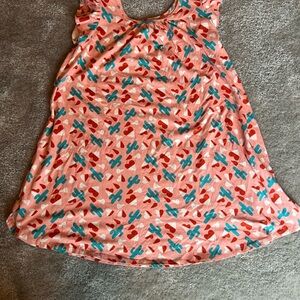 Dot Dot Smile Pink Cactus Print Dress Size 7